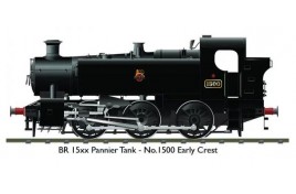  WR 15XX 0-6-0 (1500) Pannier tank unlined black - early emblem - OO Gauge Sound Fitted